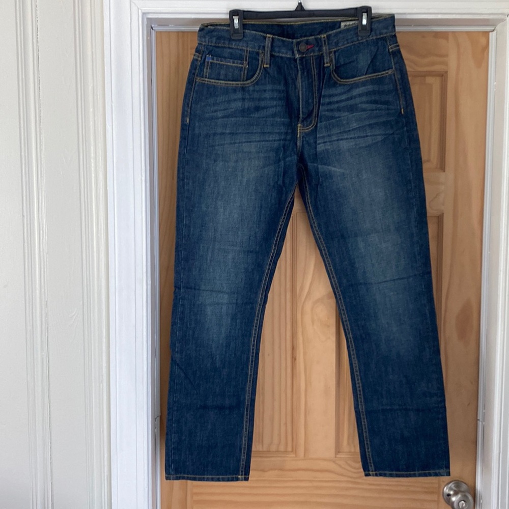 CCS 34x30 Skinny Fit Straight Leg Mens Blue Jeans